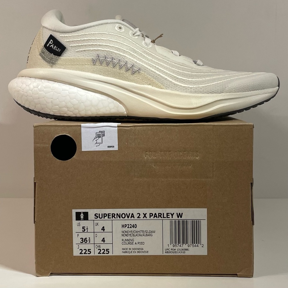 🐚 [BRAND NEW] ADIDAS SUPERNOVA 2.0 PARLEY CHALK WHITE WOMENS SHOES SIZE 5.5 🐚